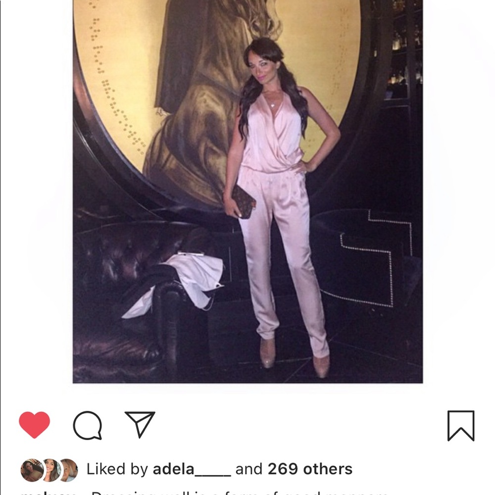Baby pink/nude jumpsuit pantsuit.